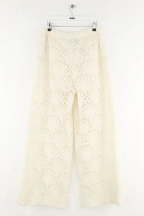 Pantalon large Essentiel Antwerp Ecru en Coton