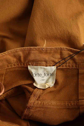 Pantalon large Forte_Forte Camel en Coton