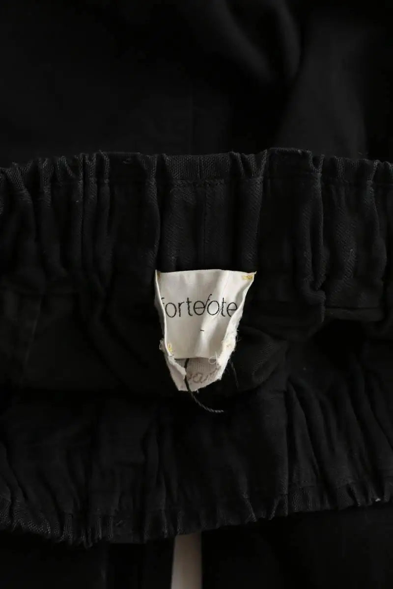 Pantalon large Forte_Forte Noir en Coton