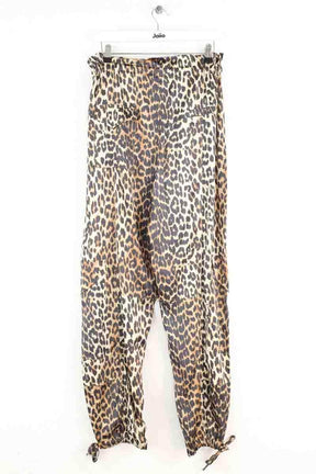 Pantalon large Ganni Marron en Viscose