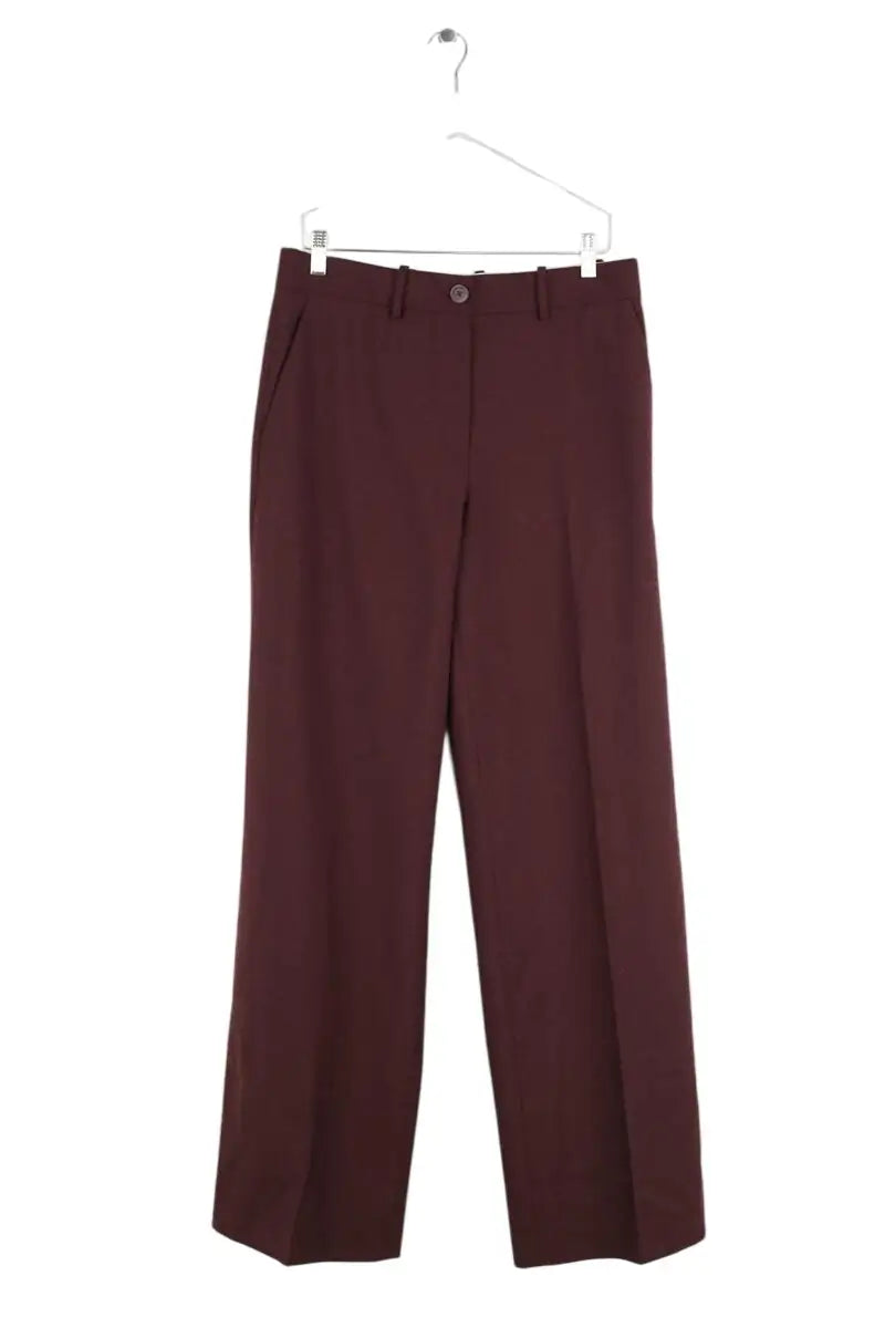Pantalon large Helmut Lang Bordeaux en Laine, taille XL - Seconde Main