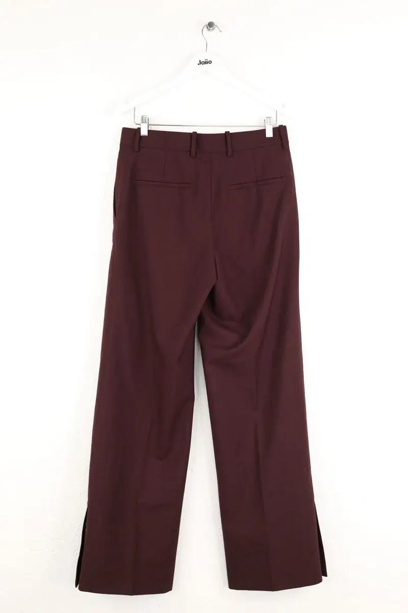 Pantalon large Helmut Lang Bordeaux en Laine