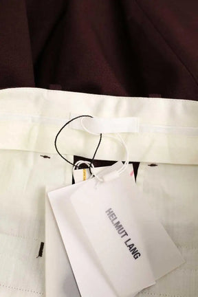 Pantalon large Helmut Lang Bordeaux en Laine