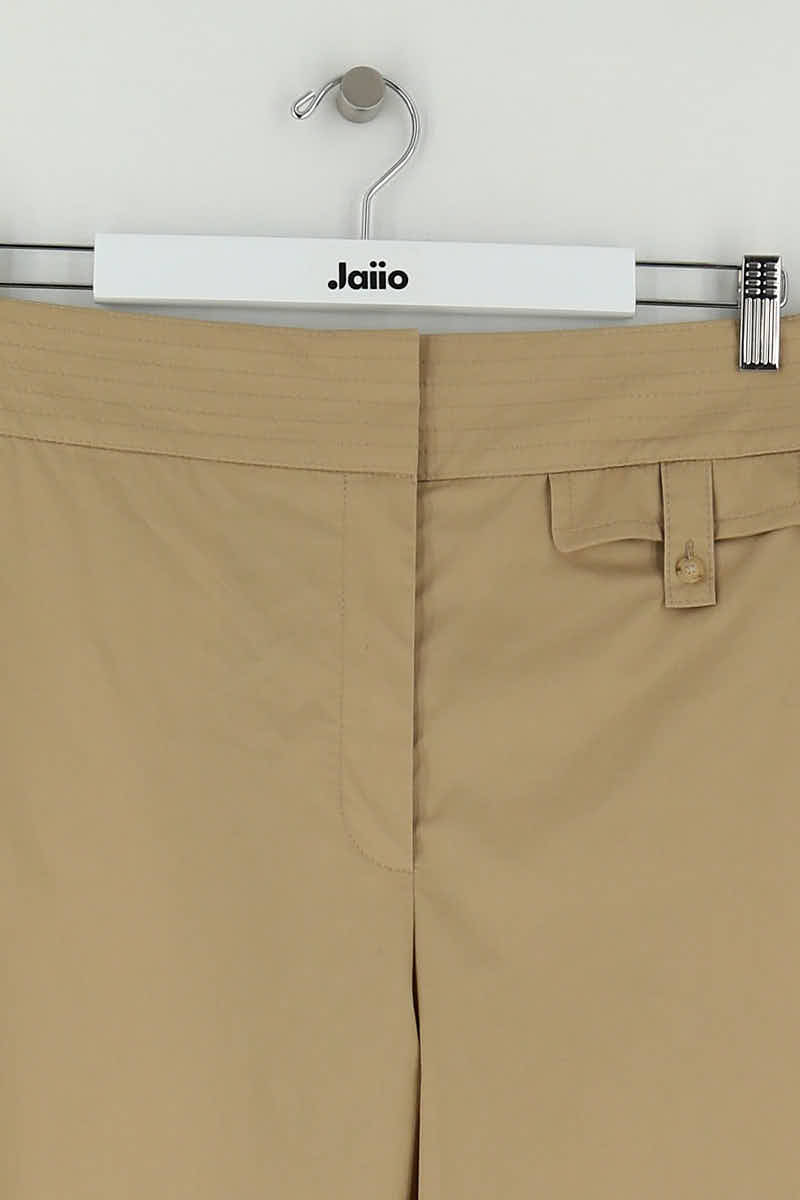 Pantalon large Hugo Boss Beige en Coton