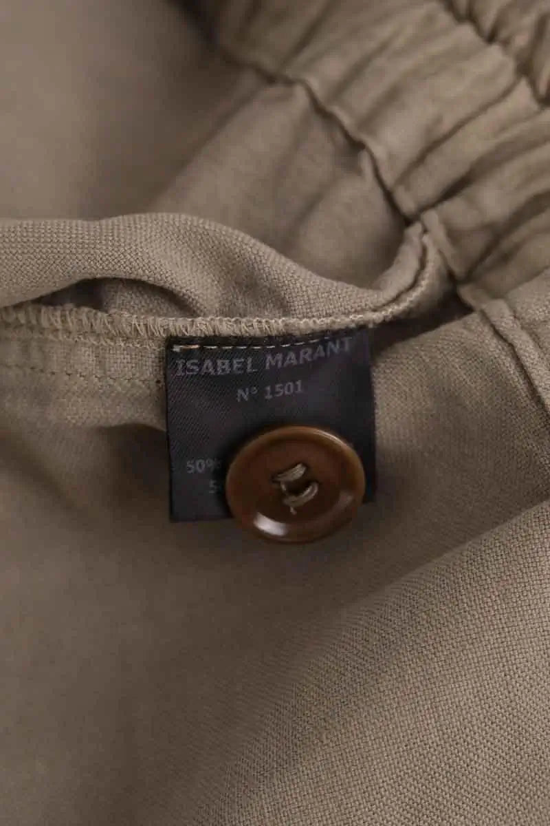 Pantalon large Isabel Marant Étoile Beige en Coton