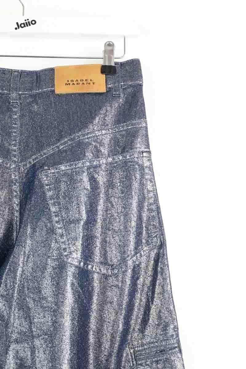 Pantalon large Isabel Marant Étoile Bleu en Coton