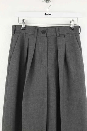 Pantalon large Jaquett Gris en Laine