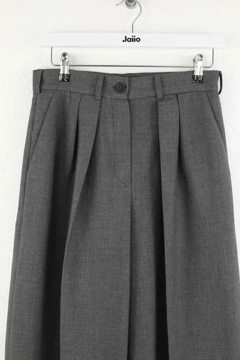 Pantalon large Jaquett Gris en Laine