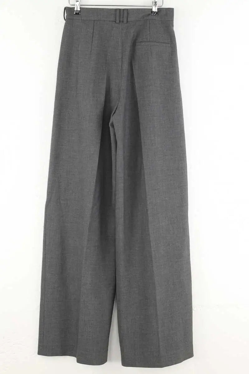 Pantalon large Jaquett Gris en Laine