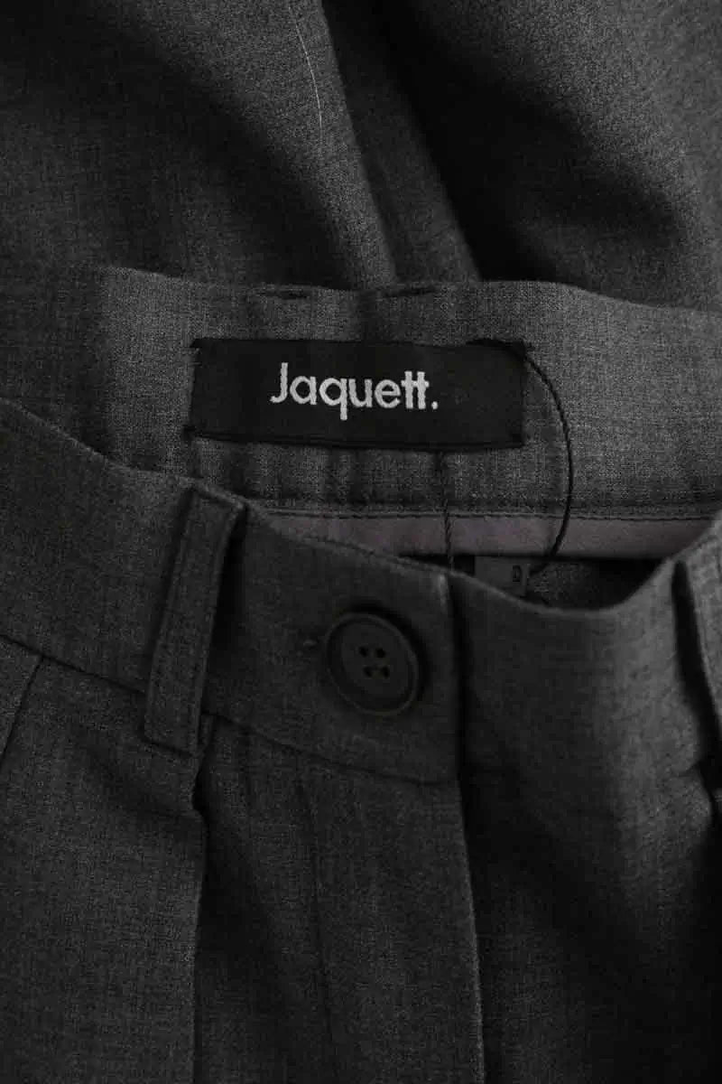 Pantalon large Jaquett Gris en Laine