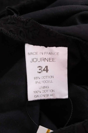 Pantalon large Jour/Né Noir en Coton