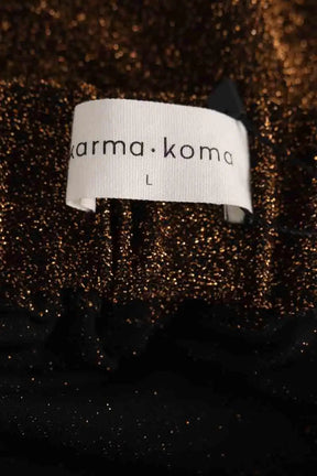 Pantalon large Karma Koma Doré en Synthétique