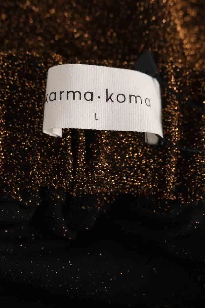 Pantalon large Karma Koma Doré en Synthétique