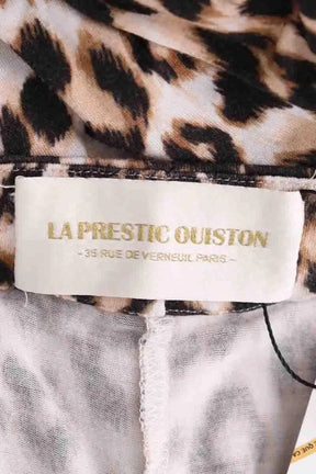 Pantalon large La Prestic Ouiston Beige en Viscose