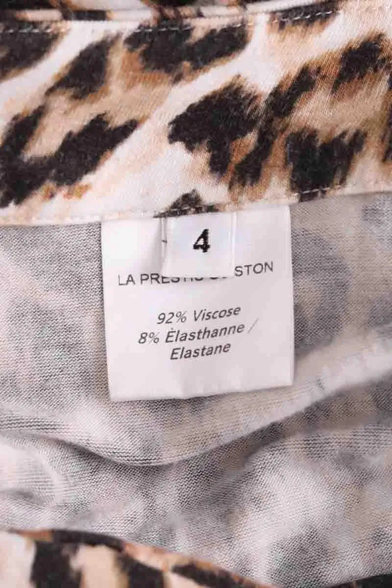 Pantalon large La Prestic Ouiston Beige en Viscose