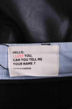 Pantalon large Leon & Harper Noir en Synthétique