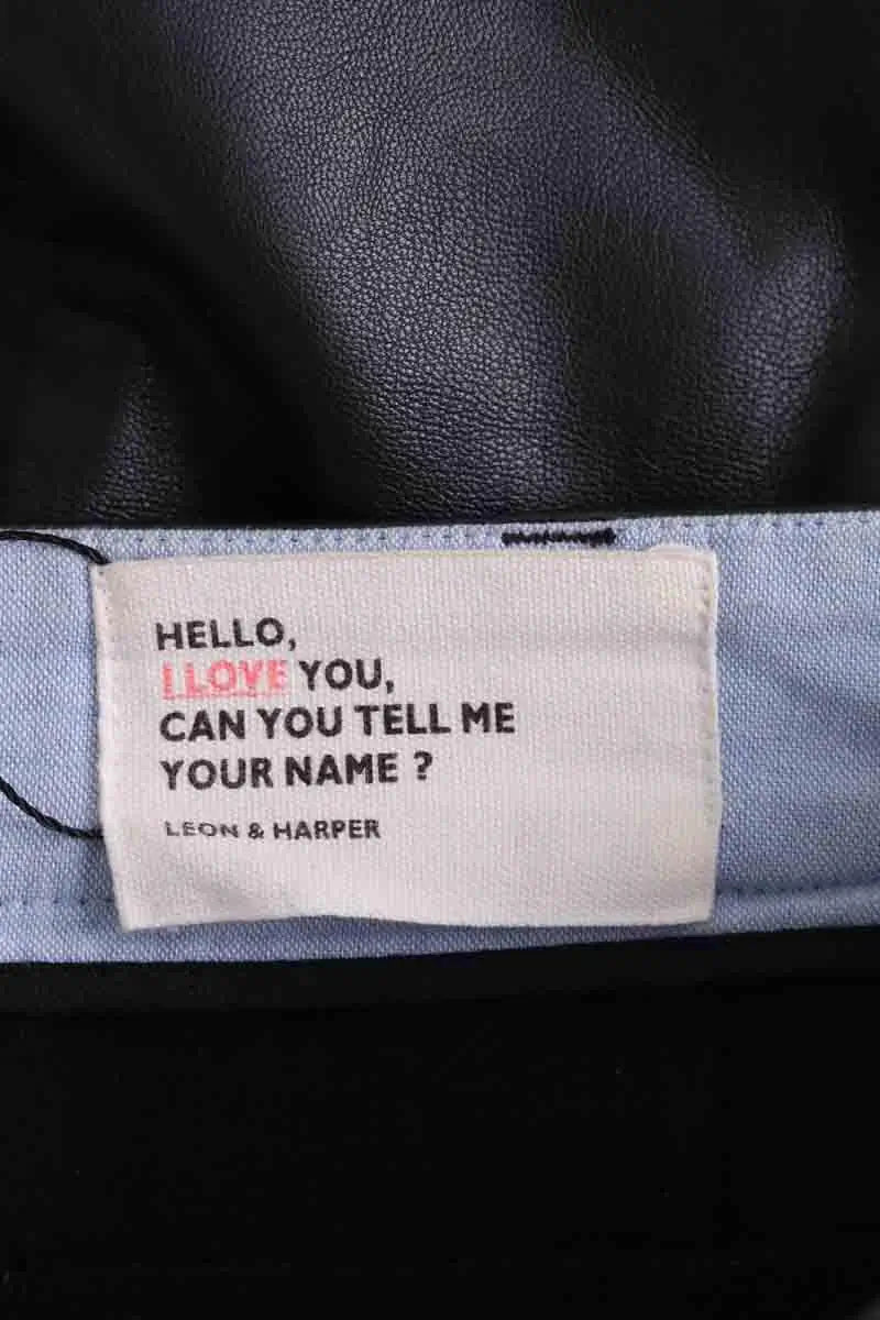 Pantalon large Leon & Harper Noir en Synthétique