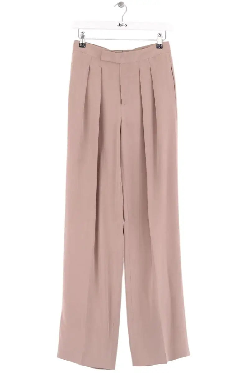 Pantalon large Loro Piana Marron en Soie, taille M - Seconde Main