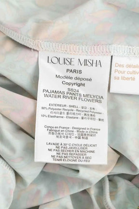 Pantalon large Louise Misha Bleu en Polyamide