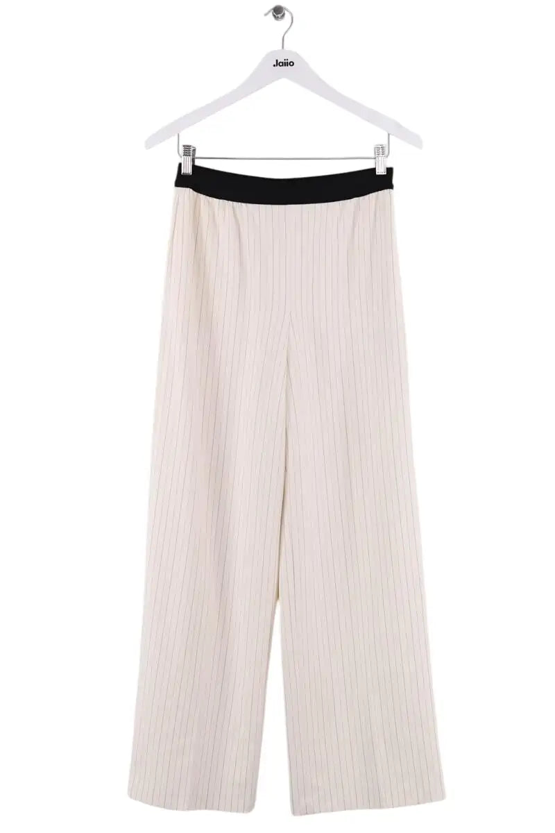 Pantalon large Maje Blanc en Synthétique, taille L - Seconde Main