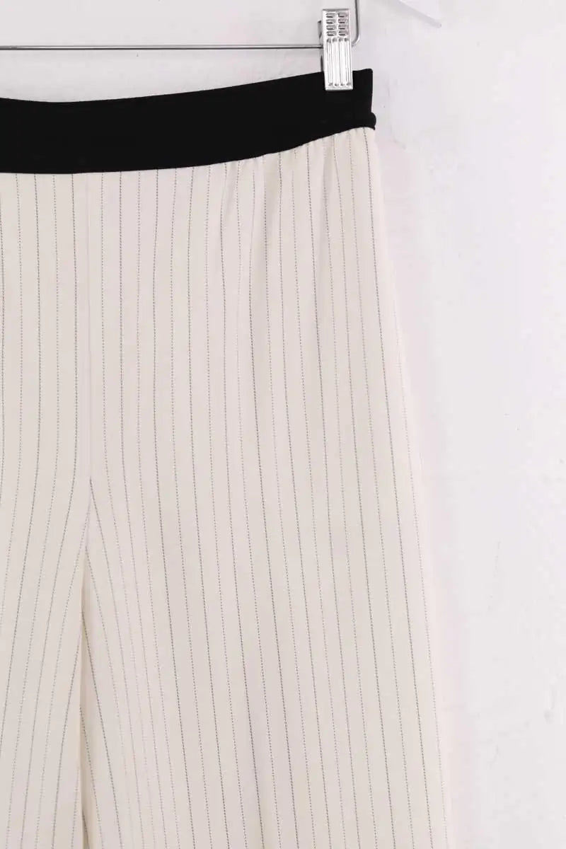 Pantalon large Maje Blanc en Synthétique