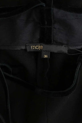 Pantalon large Maje Noir en Coton