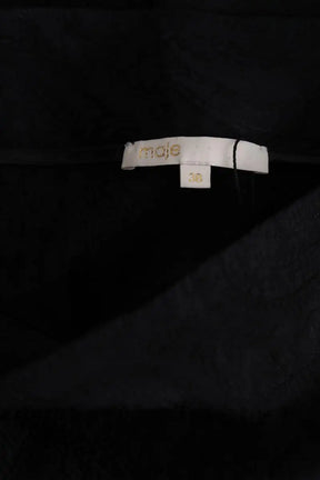 Pantalon large Maje Noir en Synthétique