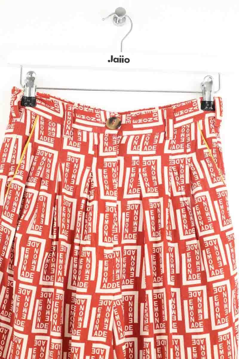 Pantalon large Make My Lemonade Rouge en Viscose