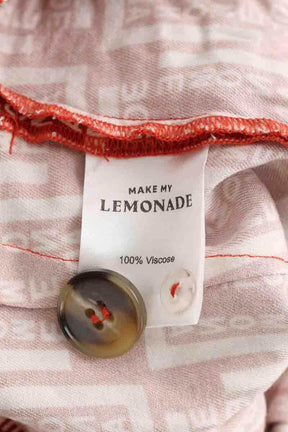 Pantalon large Make My Lemonade Rouge en Viscose