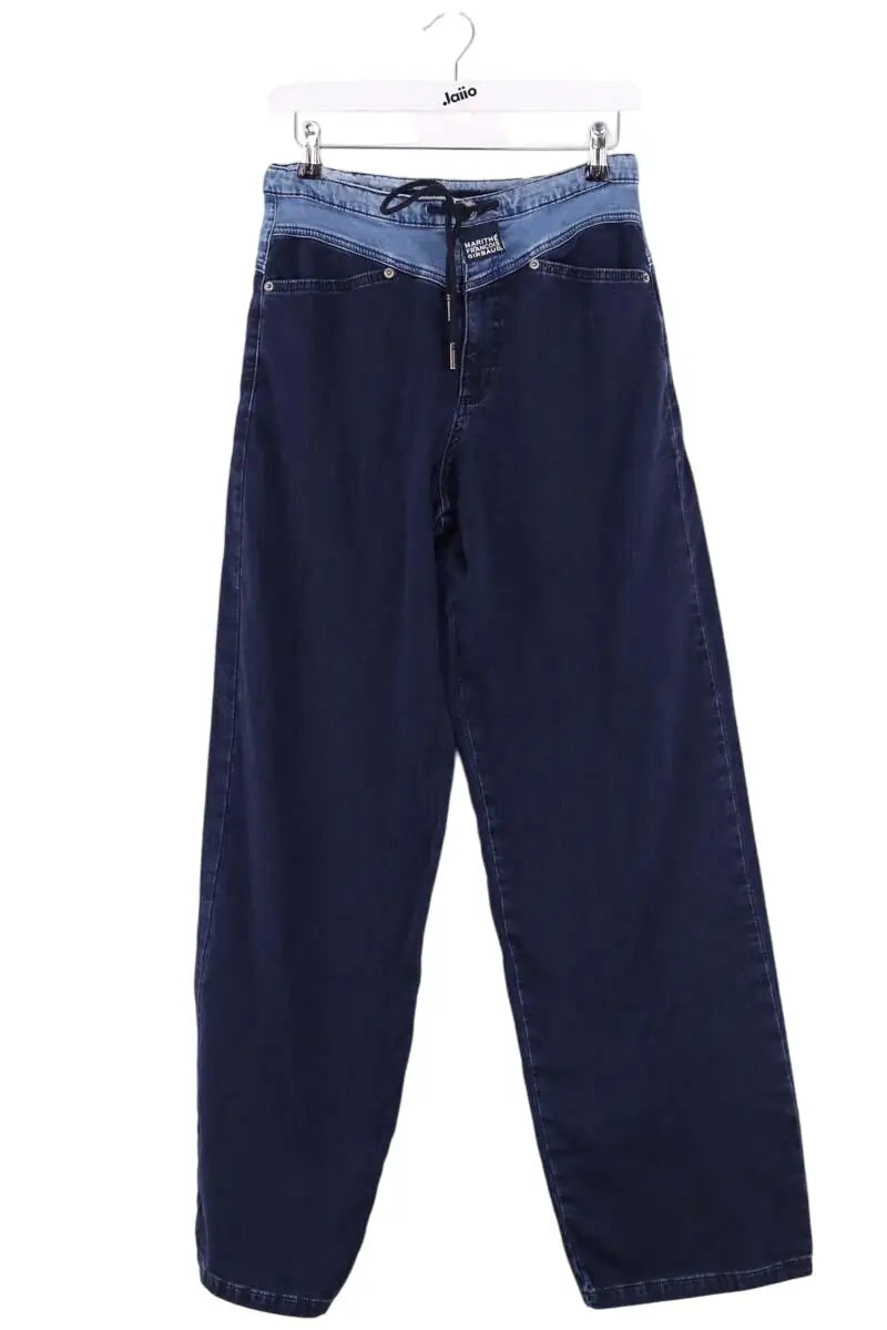 Pantalon large Marithé & François Girbaud Bleu en Coton, taille S - Seconde Main
