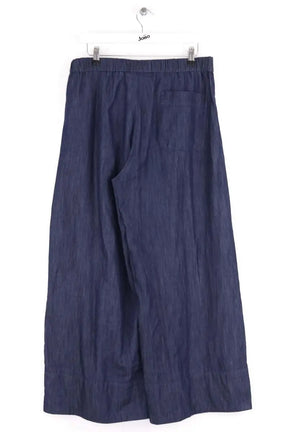 Pantalon large Max Mara Bleu en Coton