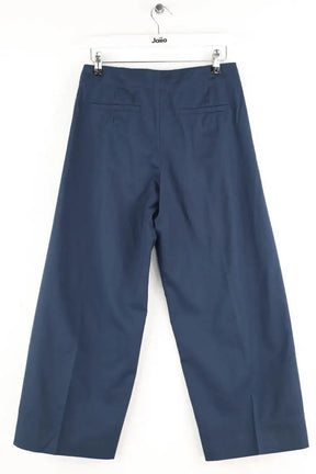 Pantalon large Max Mara Bleu en Coton