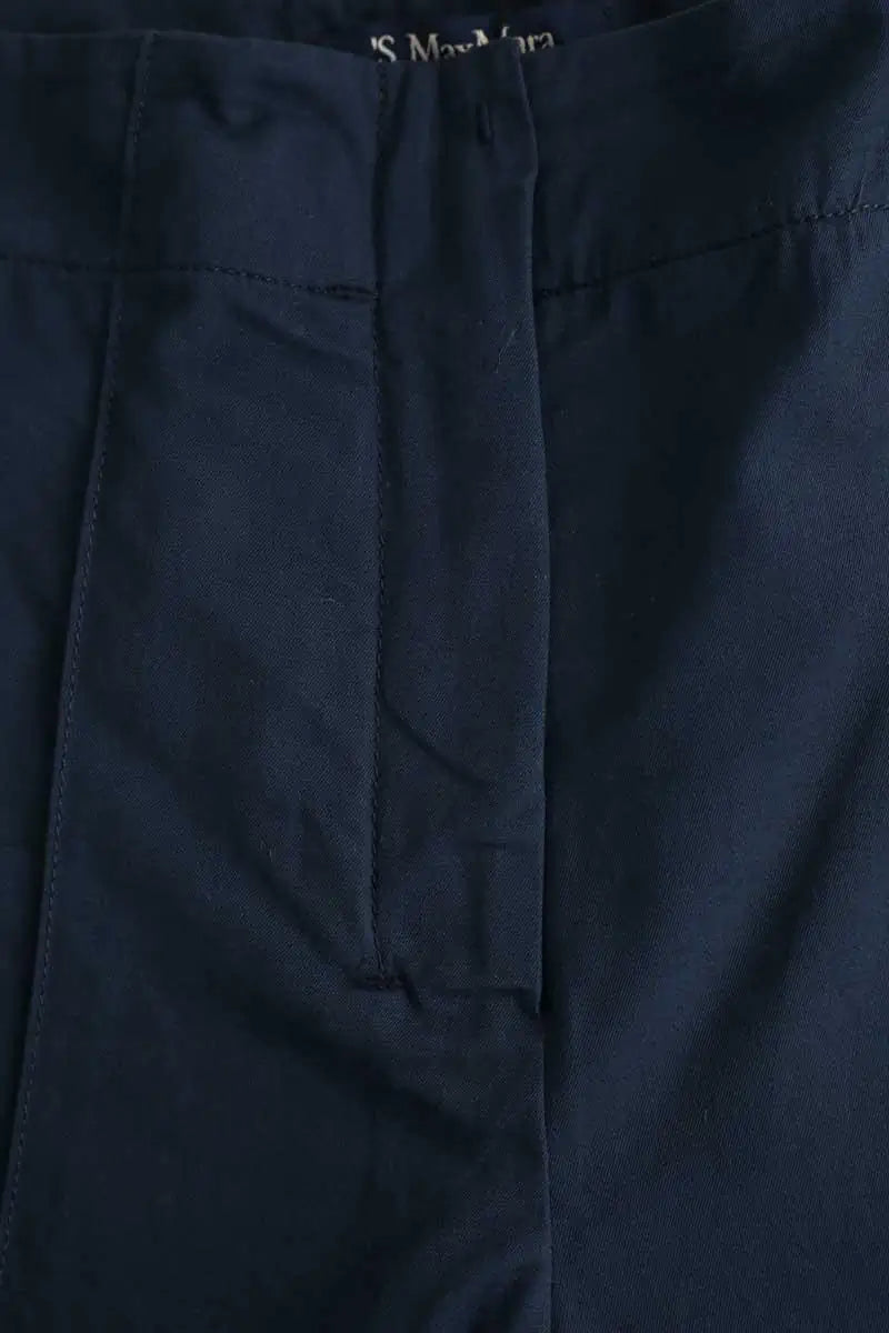 Pantalon large Max Mara Bleu en Coton