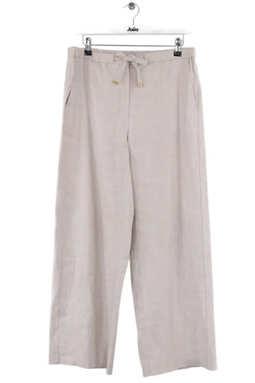 Pantalon large Max Mara Ecru en Laine, taille L - Seconde Main