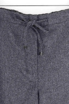 Pantalon large Max Mara Gris en Laine