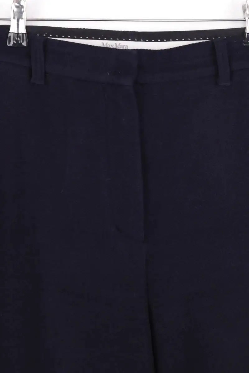 Pantalon large Max Mara Marine en Laine