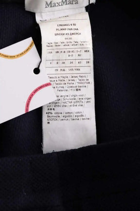 Pantalon large Max Mara Marine en Laine