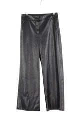 Pantalon large Max Mara Noir en Cuir, taille S - Seconde Main