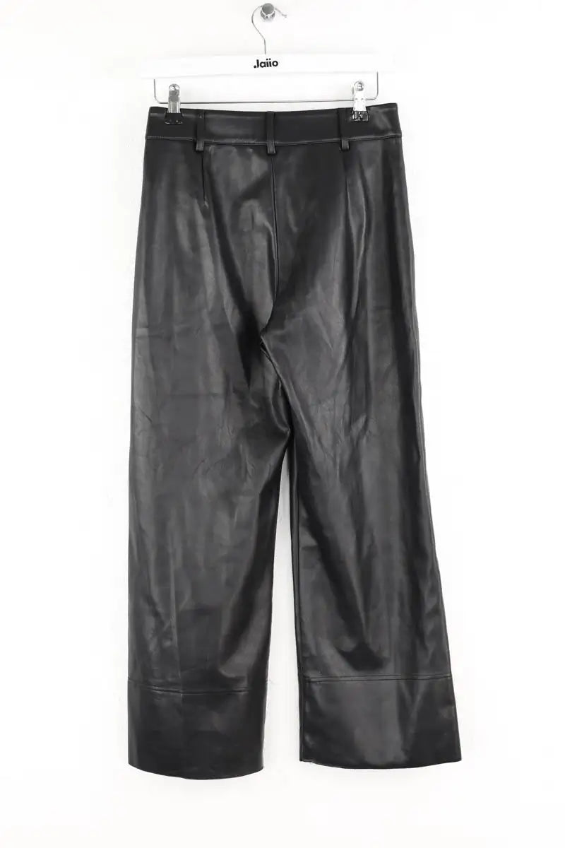 Pantalon large Max Mara Noir en Cuir