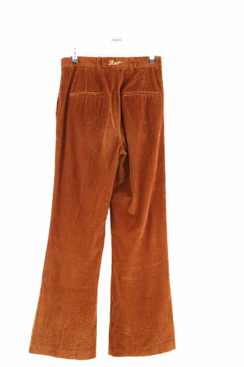 Pantalon large Mister K Camel en Coton