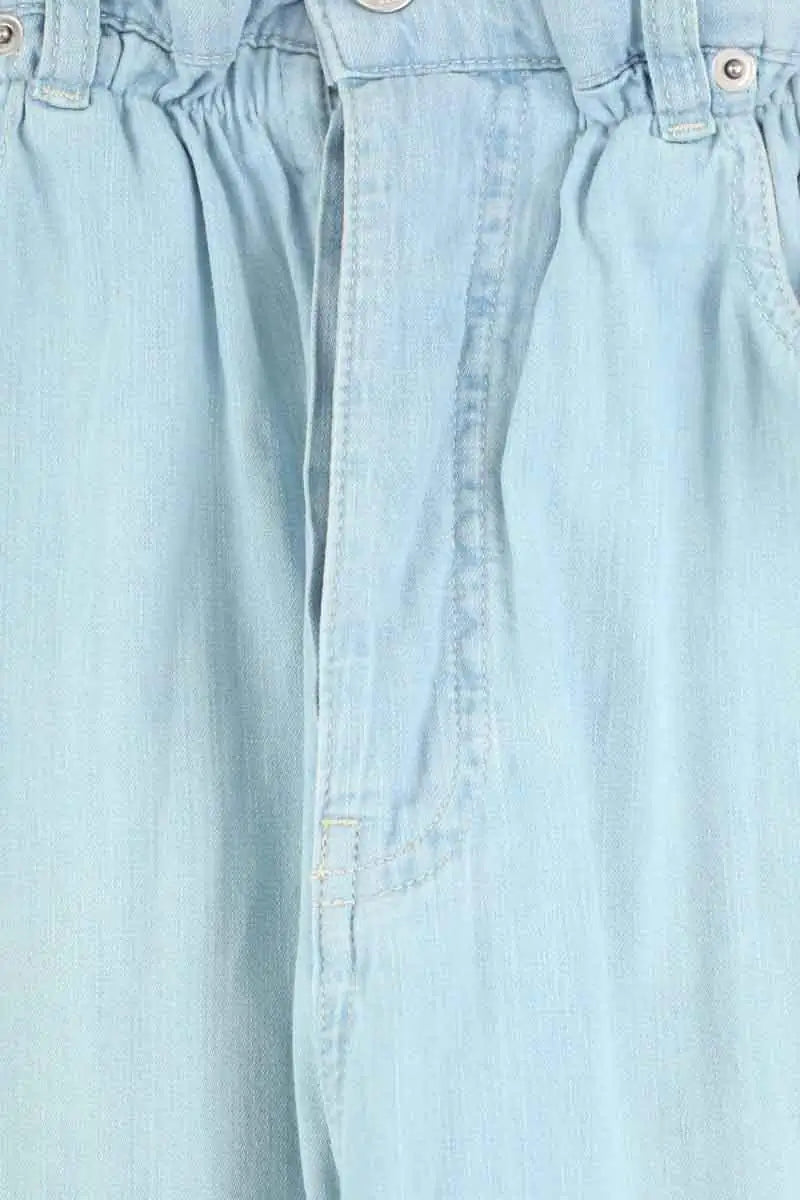 Pantalon large Miu Miu Bleu en Coton