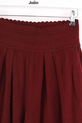 Pantalon large Molli Bordeaux en Laine