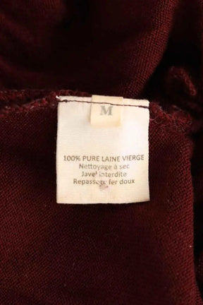 Pantalon large Molli Bordeaux en Laine