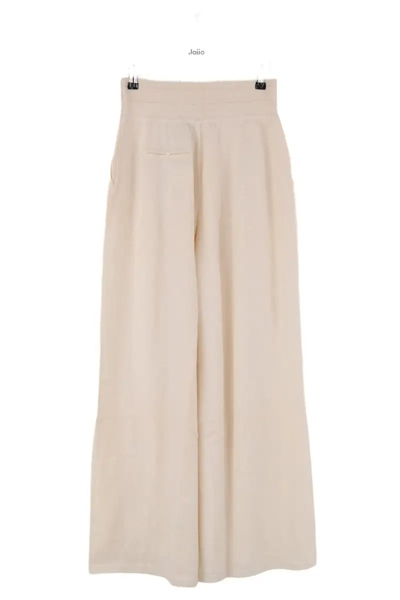 Pantalon large Molli Ecru en Laine