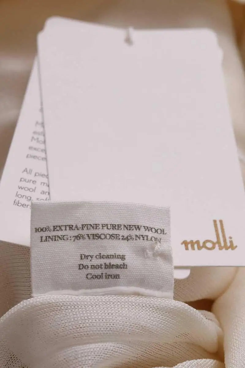 Pantalon large Molli Ecru en Laine