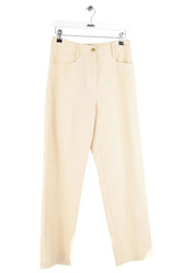 Pantalon large Momoni Beige en Lin, taille M - Seconde Main
