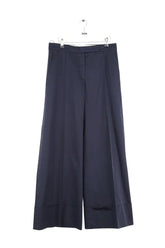 Pantalon large Nina Ricci Bleu en Coton, taille M - Seconde Main