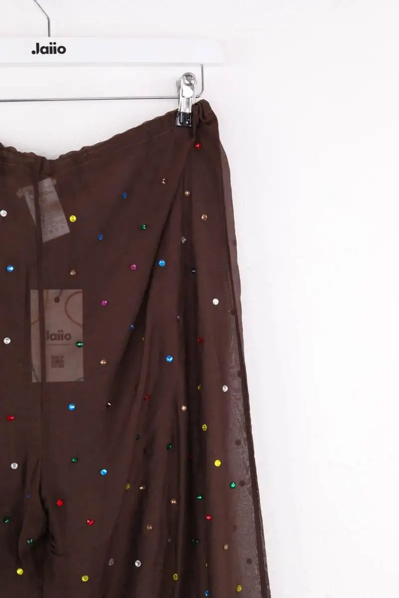Pantalon large Oséree Gem pants Marron en Coton