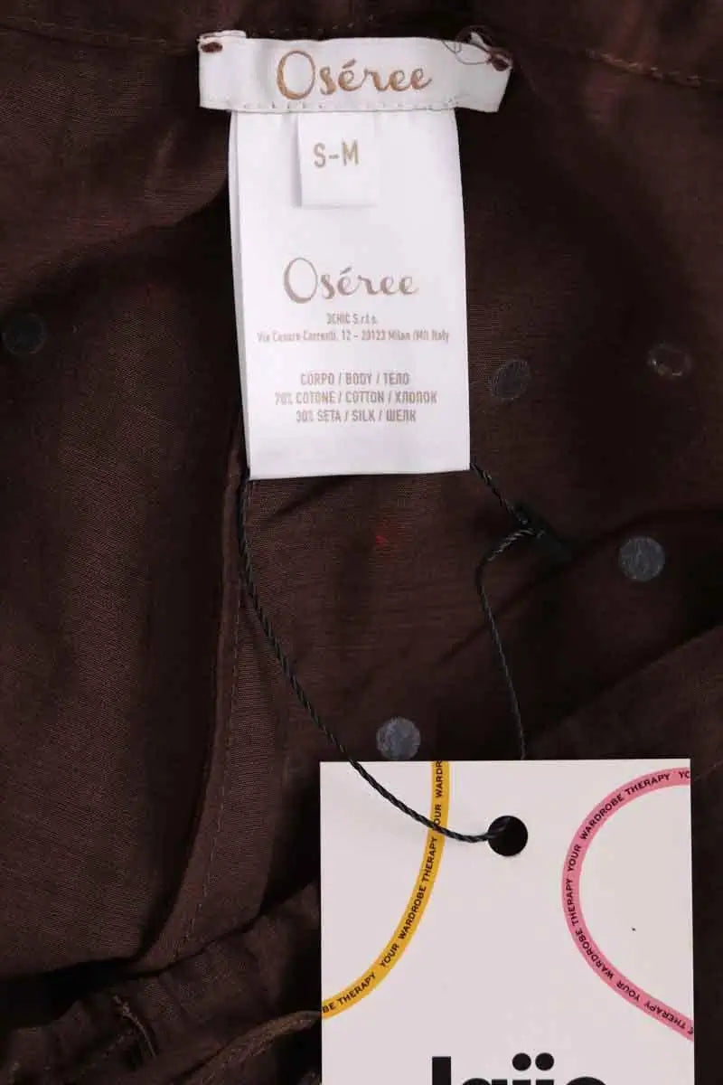 Pantalon large Oséree Gem pants Marron en Coton