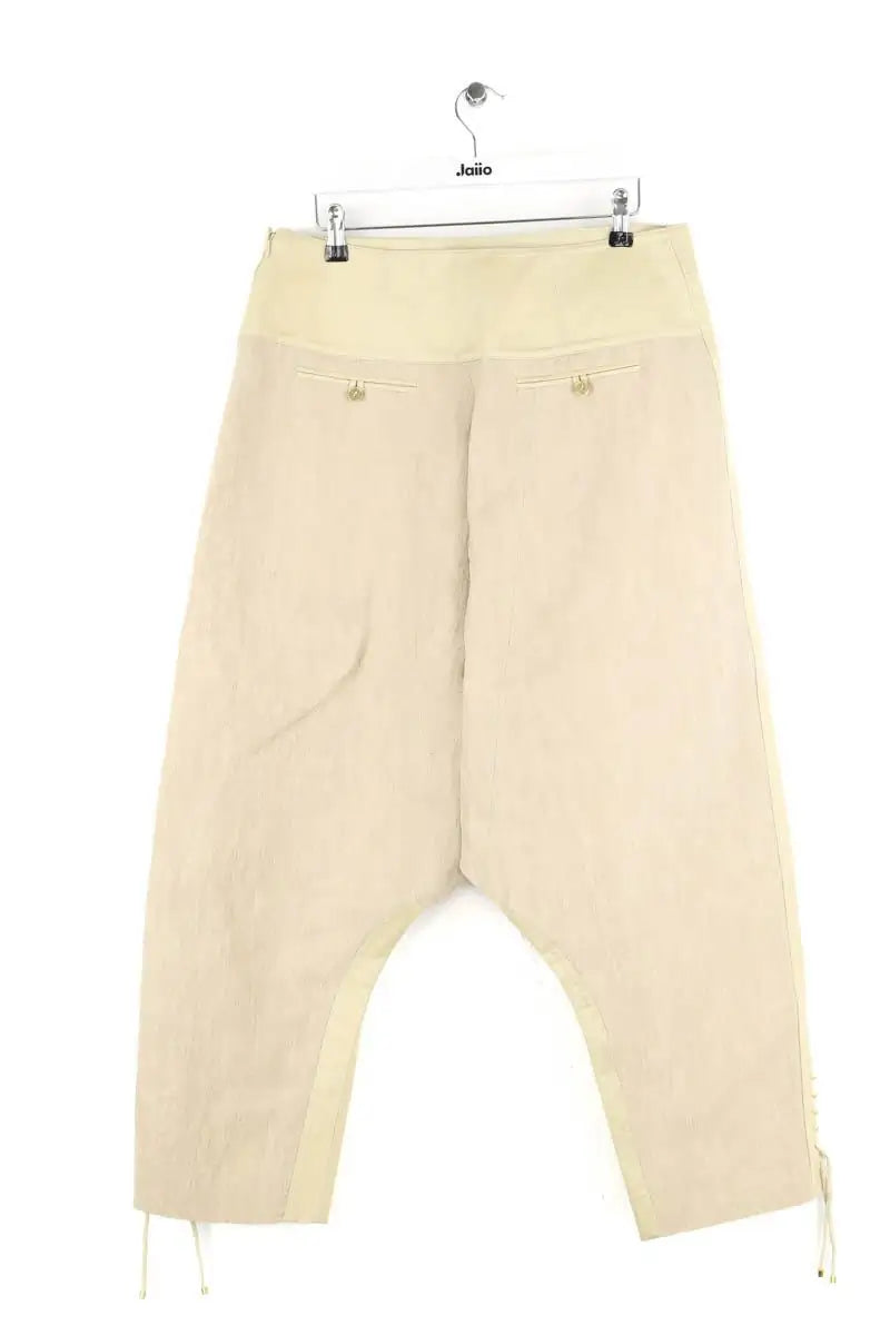 Pantalon large Paco Rabanne Beige en Coton
